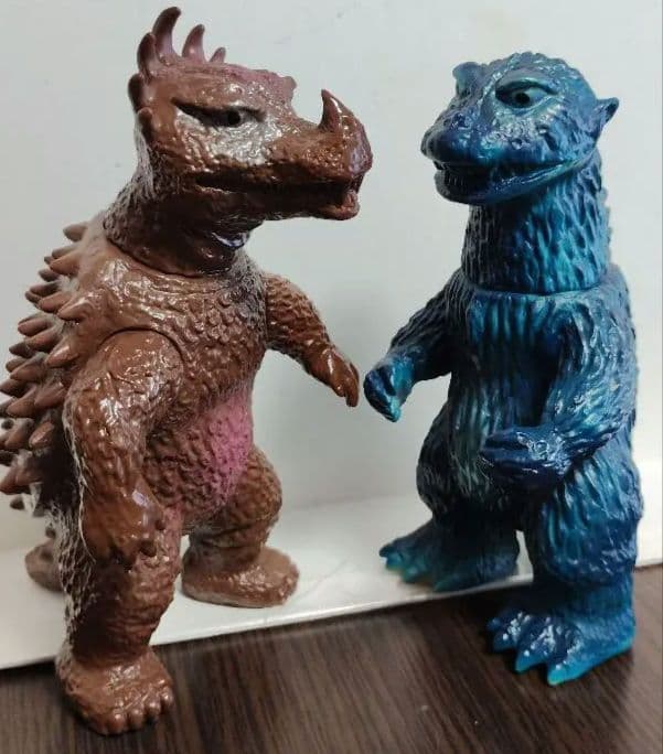 ベアモデル 逆襲ゴジラ＆アンギラス ミドルサイズ ソフビ