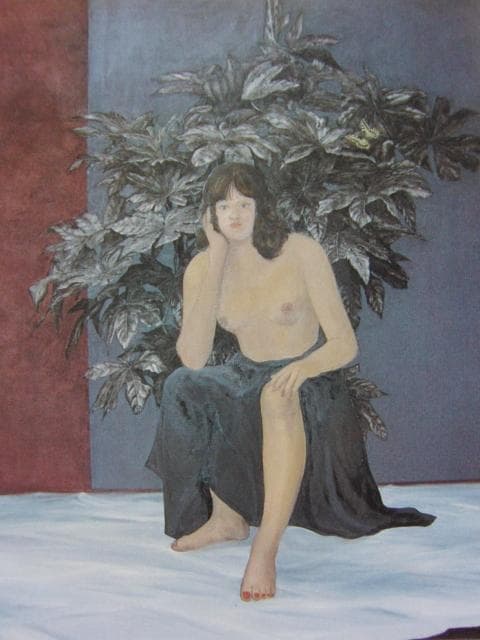 松山治樹、蝶、希少な画集より、新品高級額・額装付、状態良好