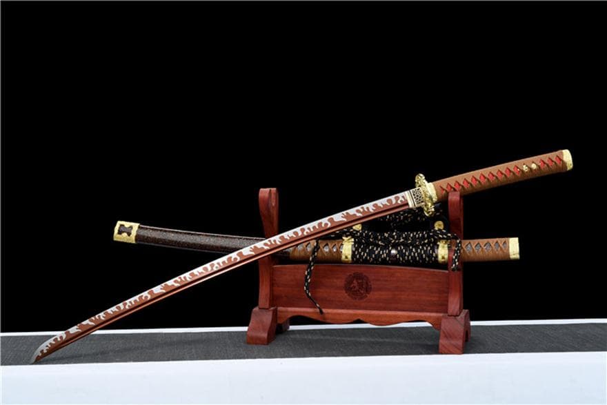 20257527 紅龍太刀 日本刀 模造刀 居合刀 武士道 武蔵 鑑賞用 手鍛造