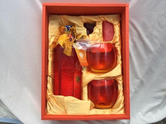 古酒泡盛入り琉球ガラスグラスセット