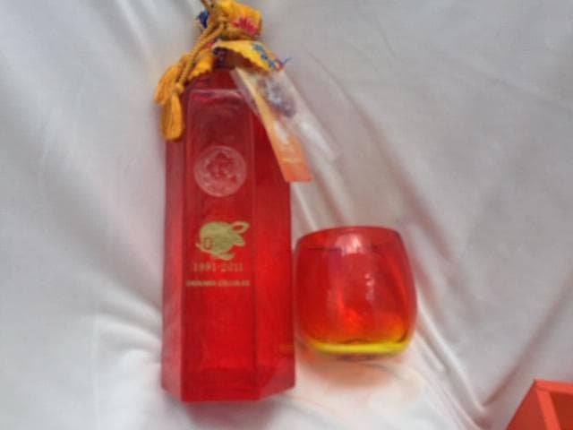 古酒泡盛入り琉球ガラスグラスセット