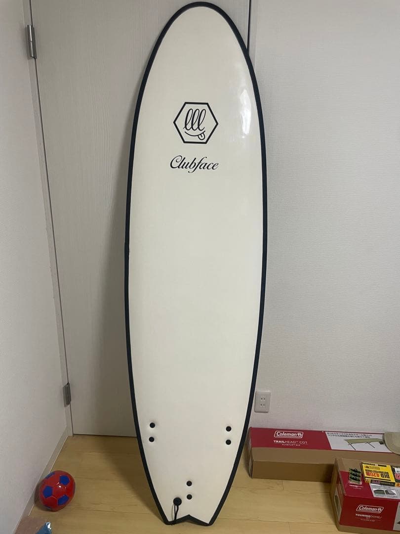 サーフボード6.5feet フィン、ワックス、リーシュコード、デッキパッド