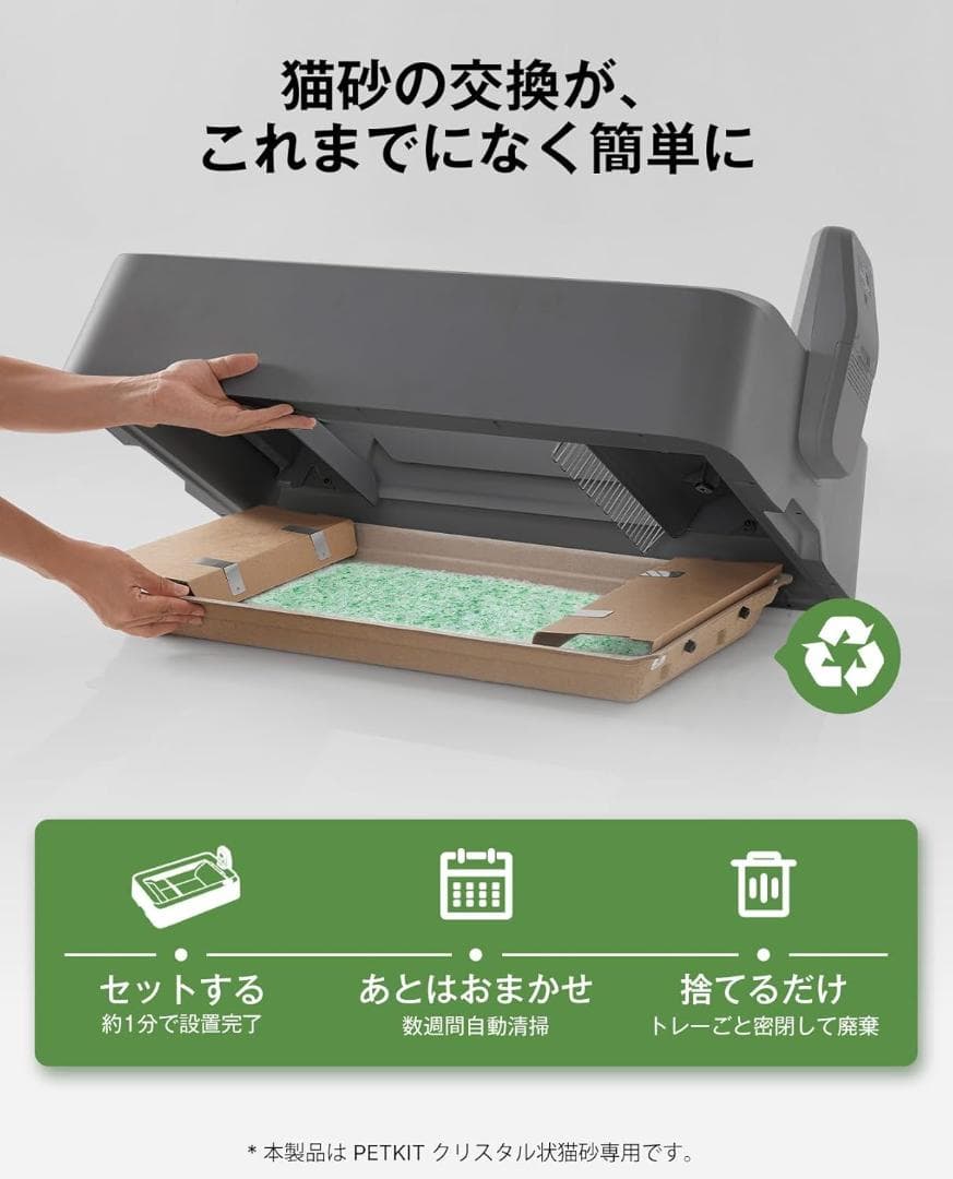 新品⭐️PUROBOT CRYSTAL DUO専用トレイ・猫砂・ゴミ袋セット