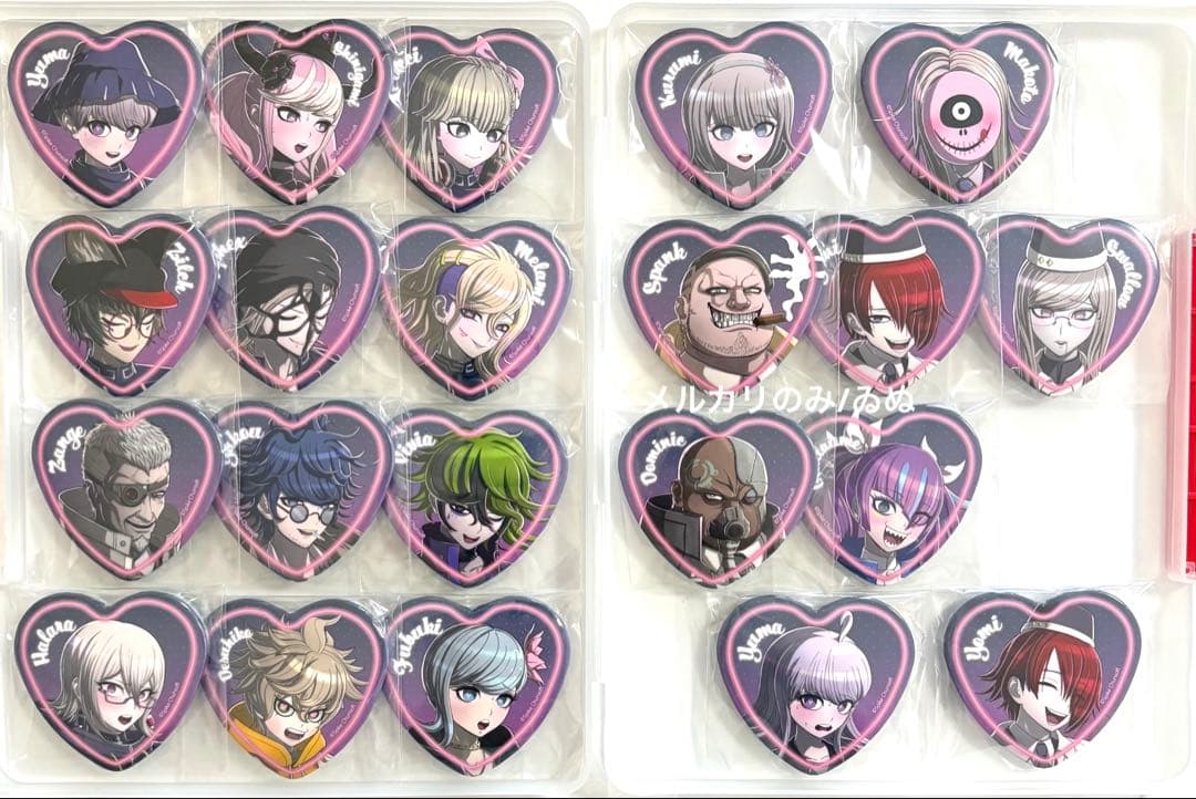 レインコード ハート型缶バッジ