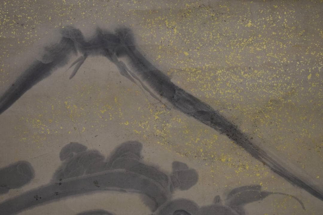 真作/佐伯岸駒/富士越龍図/桐共箱付/布袋屋掛軸HI-489