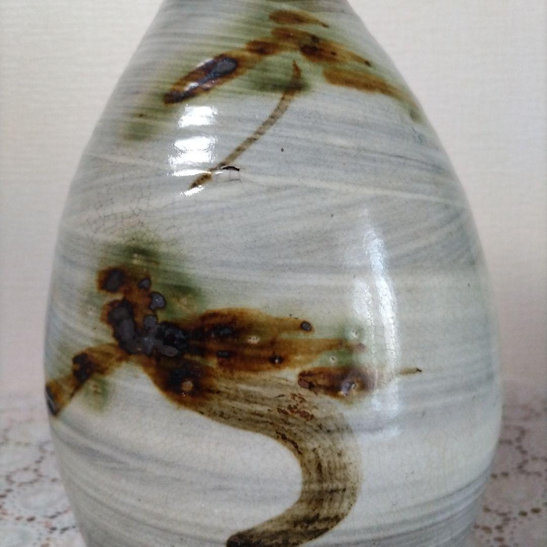 骨董品　唐津　刷毛目松紋瓶