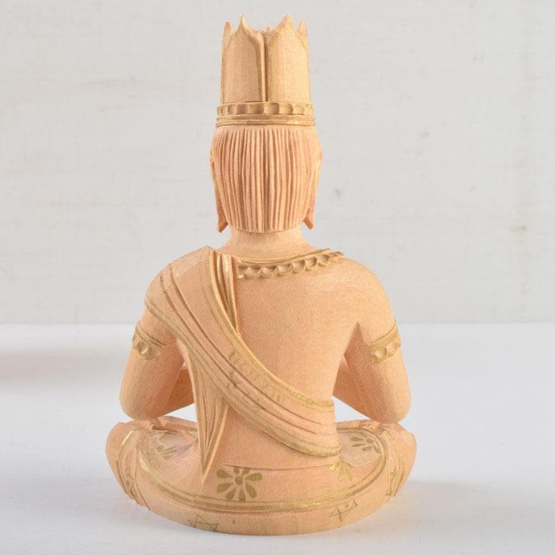 Khontao　仏教美術　桧彫刻　大日如来像　仏像　華鬘台　C　9059