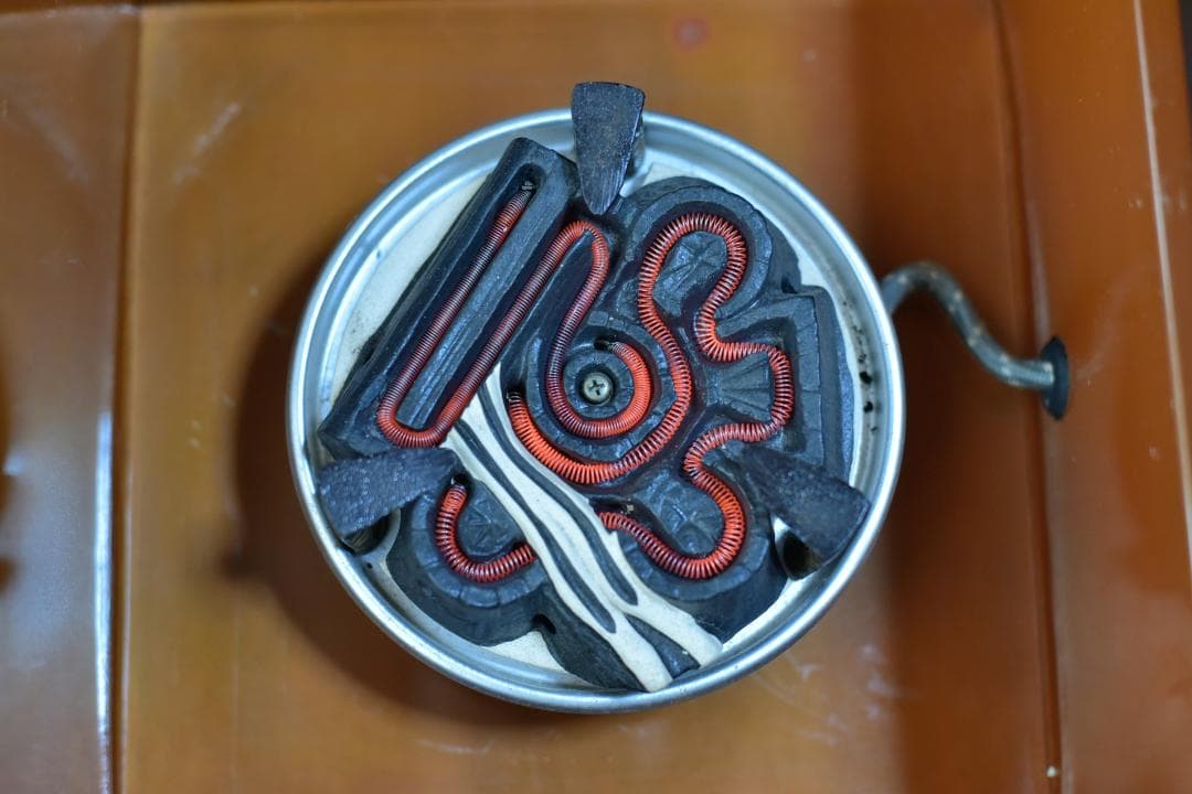 焼杉置炉＆野々田電熱器５００w　囲炉裏　お茶道具／共箱