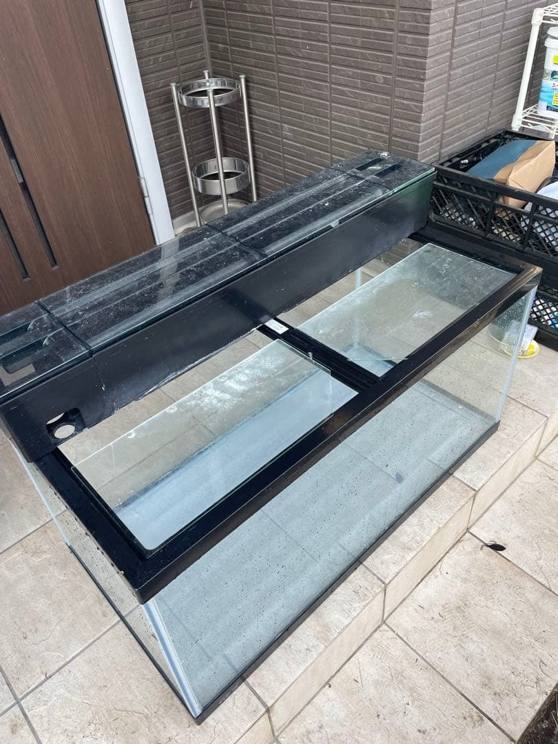 GEX 900ガラス水槽 上部濾過槽セットフタ付き