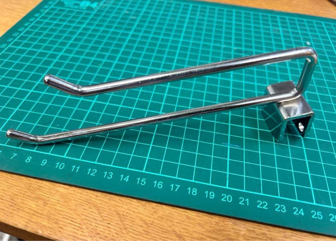 店舗用品　角バー用 2段フックハンガー　全長19cm 90本セット
