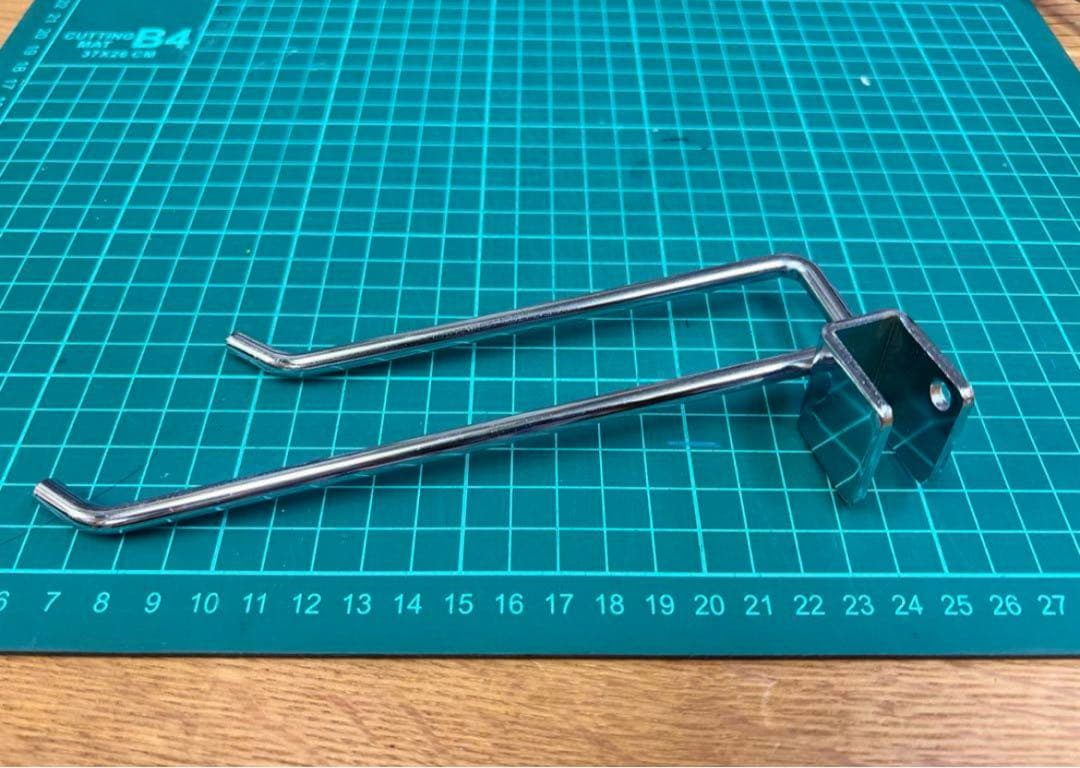 店舗用品　角バー用 2段フックハンガー　全長19cm 90本セット