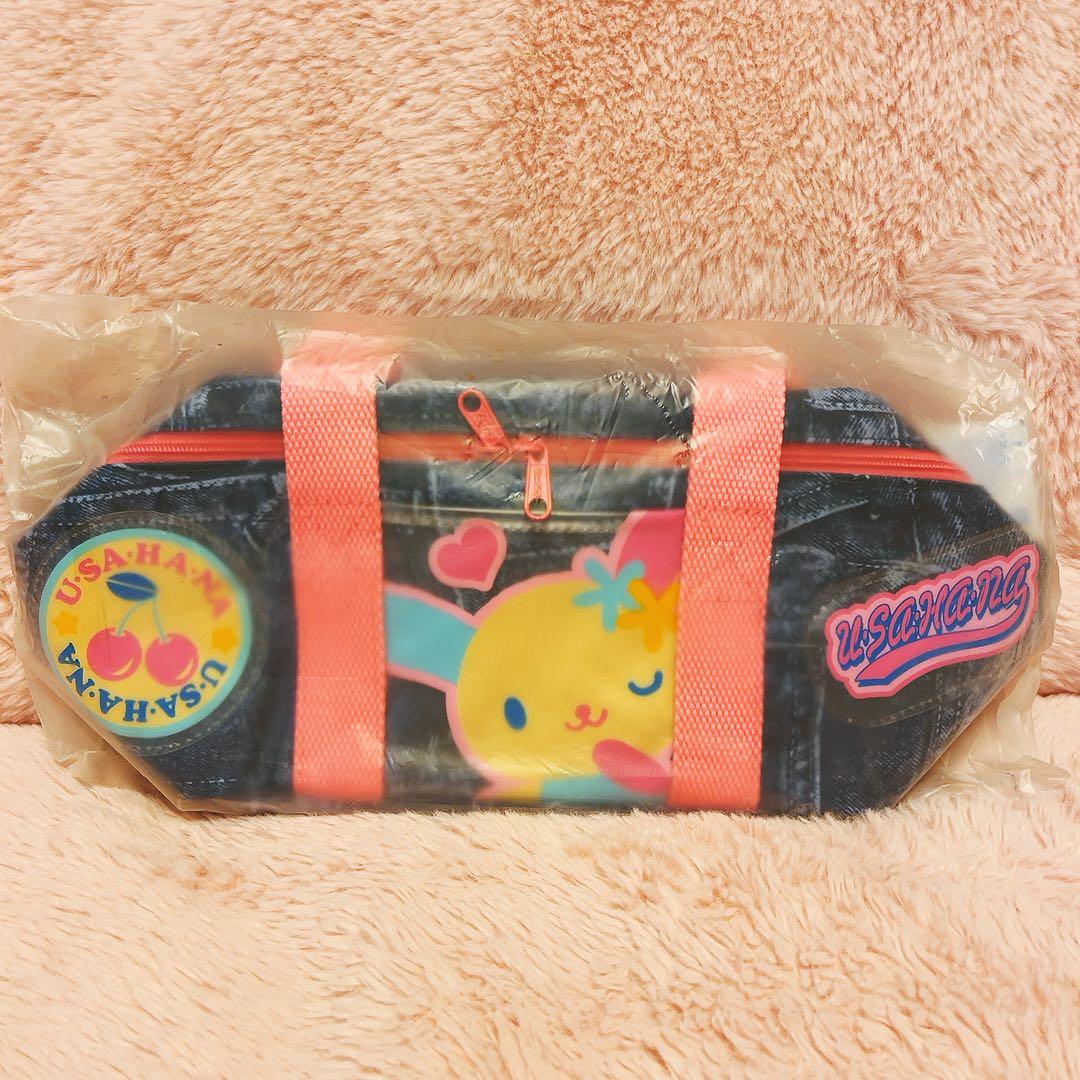 希少レア　ウサハナ　デニム風　クーラーランチバッグ　2004 サンリオ　レトロ