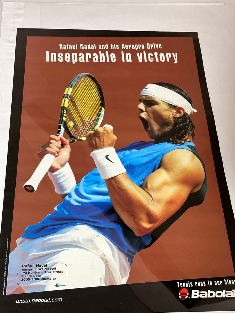 最終価格★ラファエル・ナダル　非売品　ポスター　バボラ ローランギャロス 全仏
