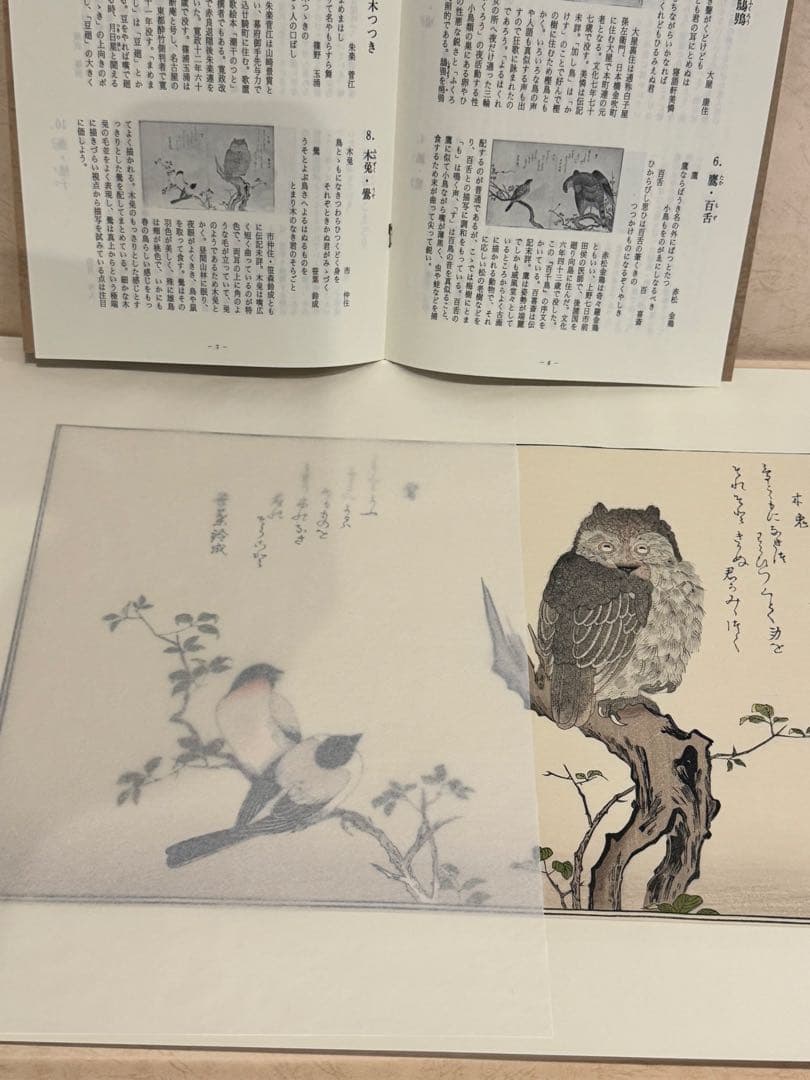 喜多川歌麿画 「絵本百千鳥」手摺木版画 計14枚 解説付