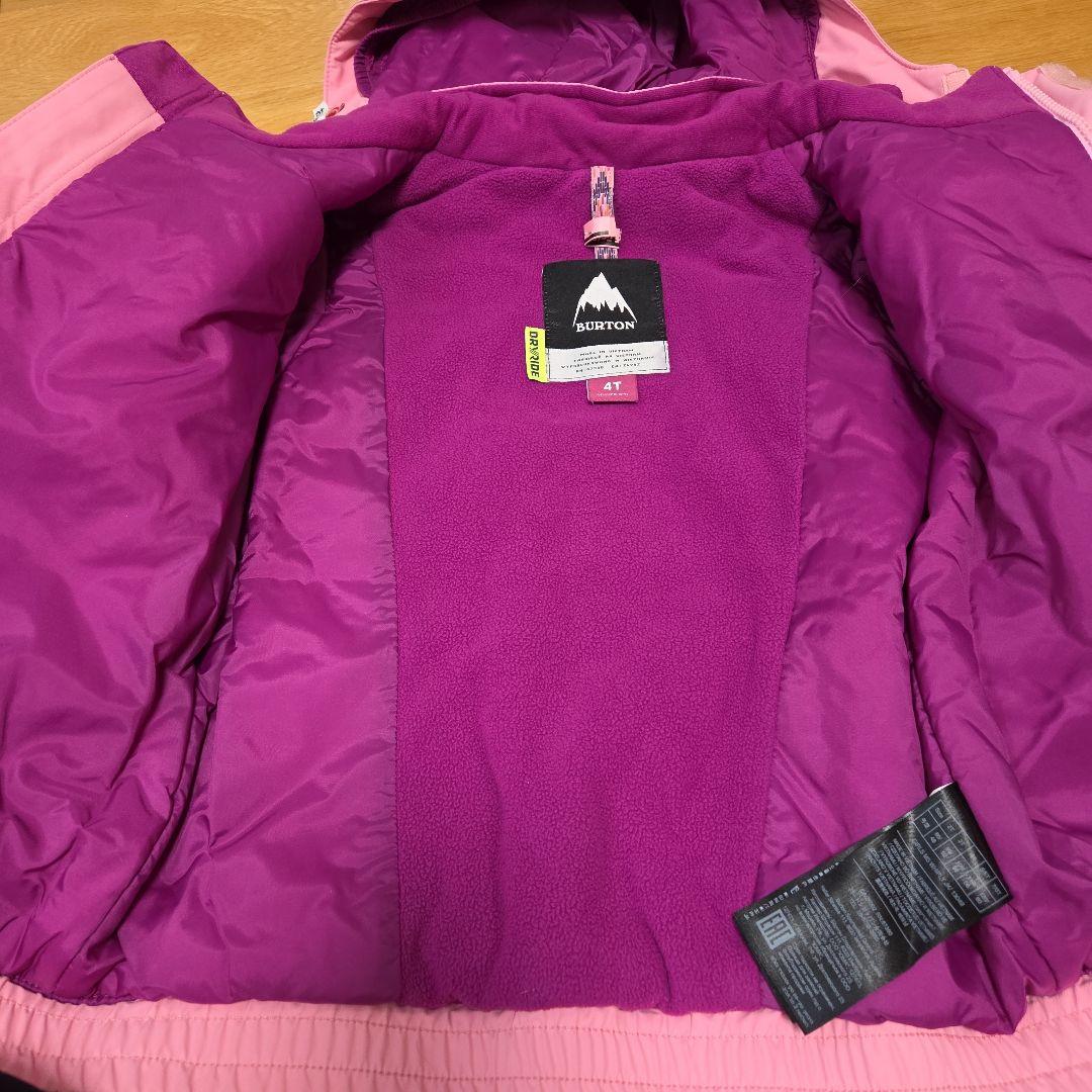 BURTON　バートン　子どもスノーボードスキーウェア　ピンク紫　100 110