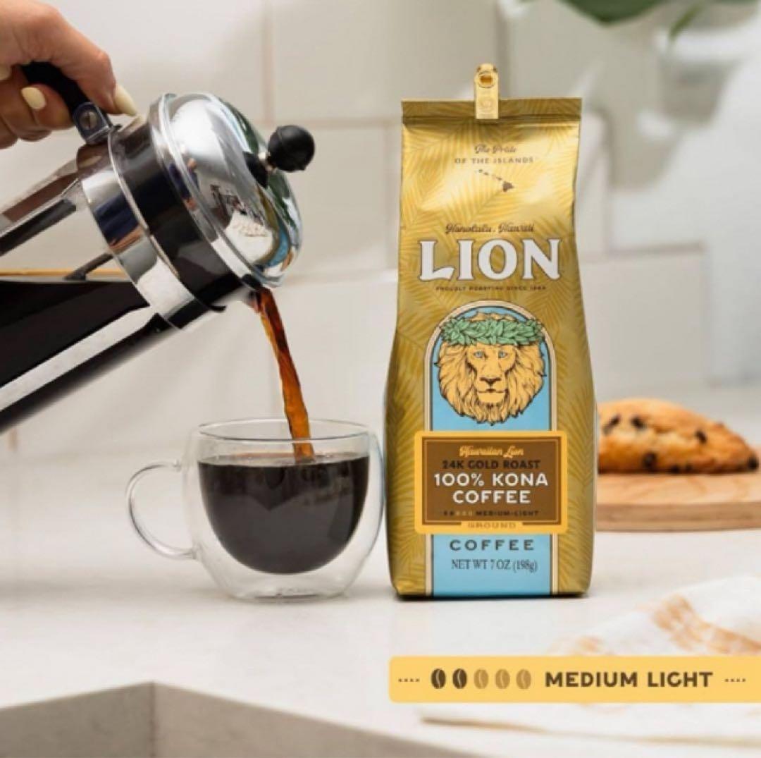 ★値下げ！！★【豆タイプ】ライオンコーヒーコナコーヒー100%