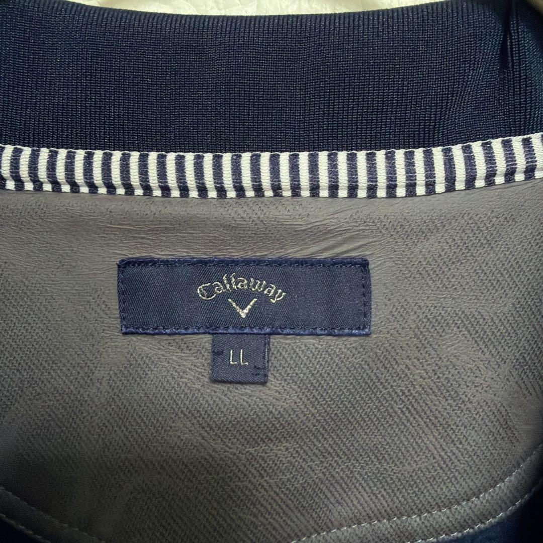 希少 LL Callaway レザー調 フリース裏地 ブルゾン ゴルフウェア
