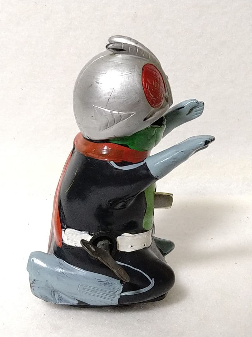 当時物 ヨネザワ 仮面ライダー ゼンマイ式 ブリキ ソフビ 米澤