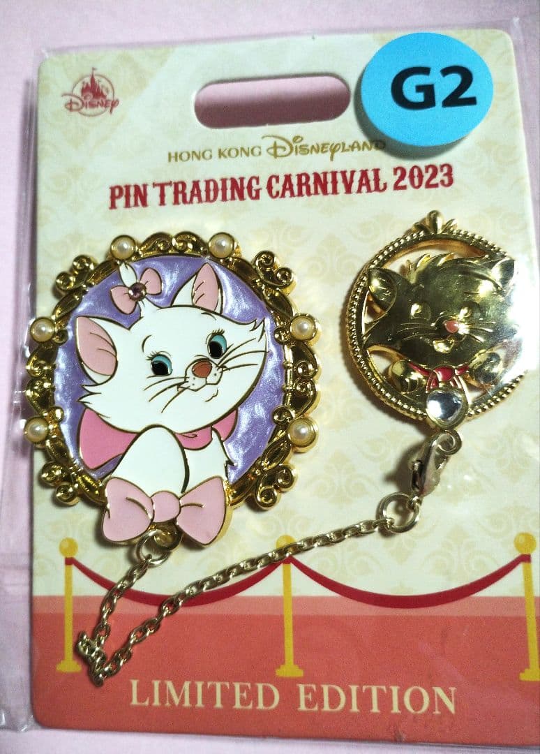 香港ディズニー　ピンバッジ　マリー　トゥルーズ　Limited 限定　カーニバル