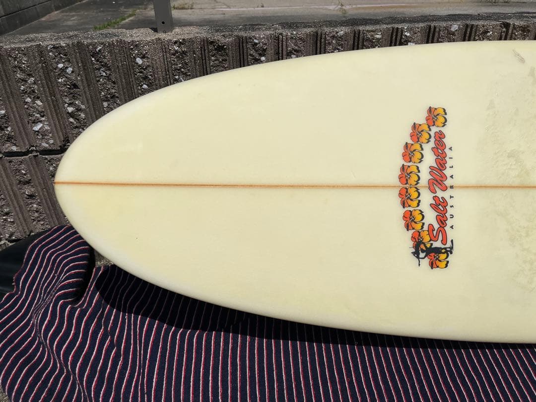 Salt Water ロングボード フラワー柄 クリーム色