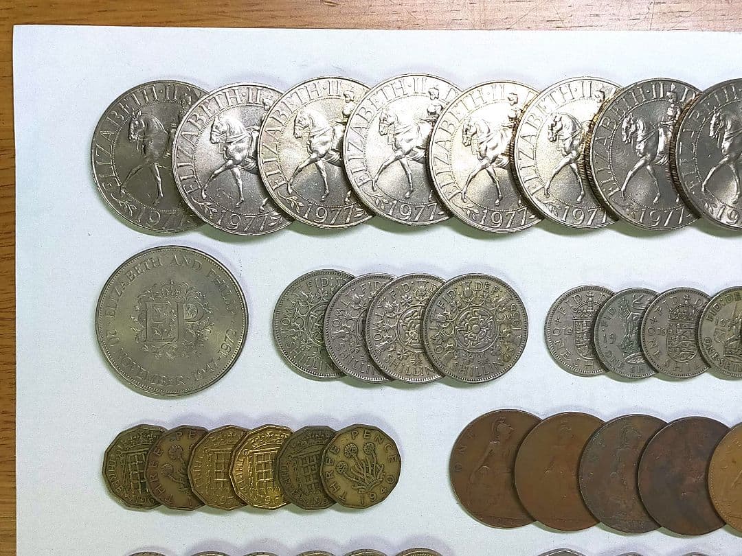 古銭　外貨　まとめ　イギリス　いろいろ