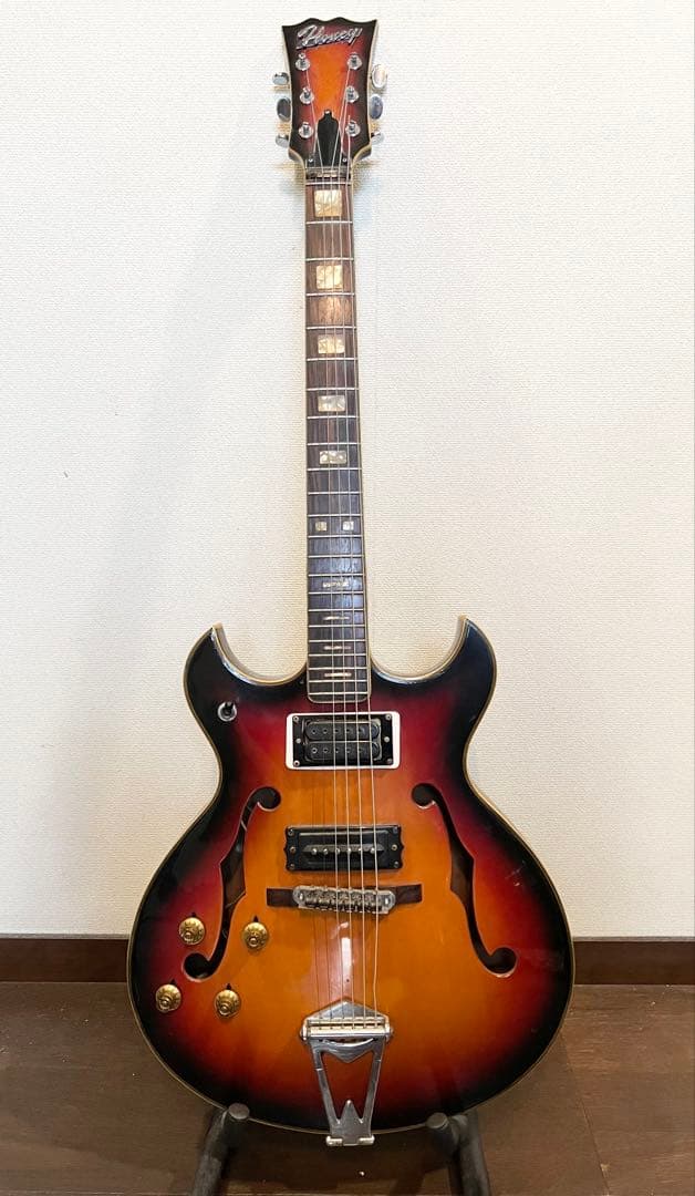 ジャンク　希少個体　左利き用　国産ビザールギター　Honey製　1960代年製