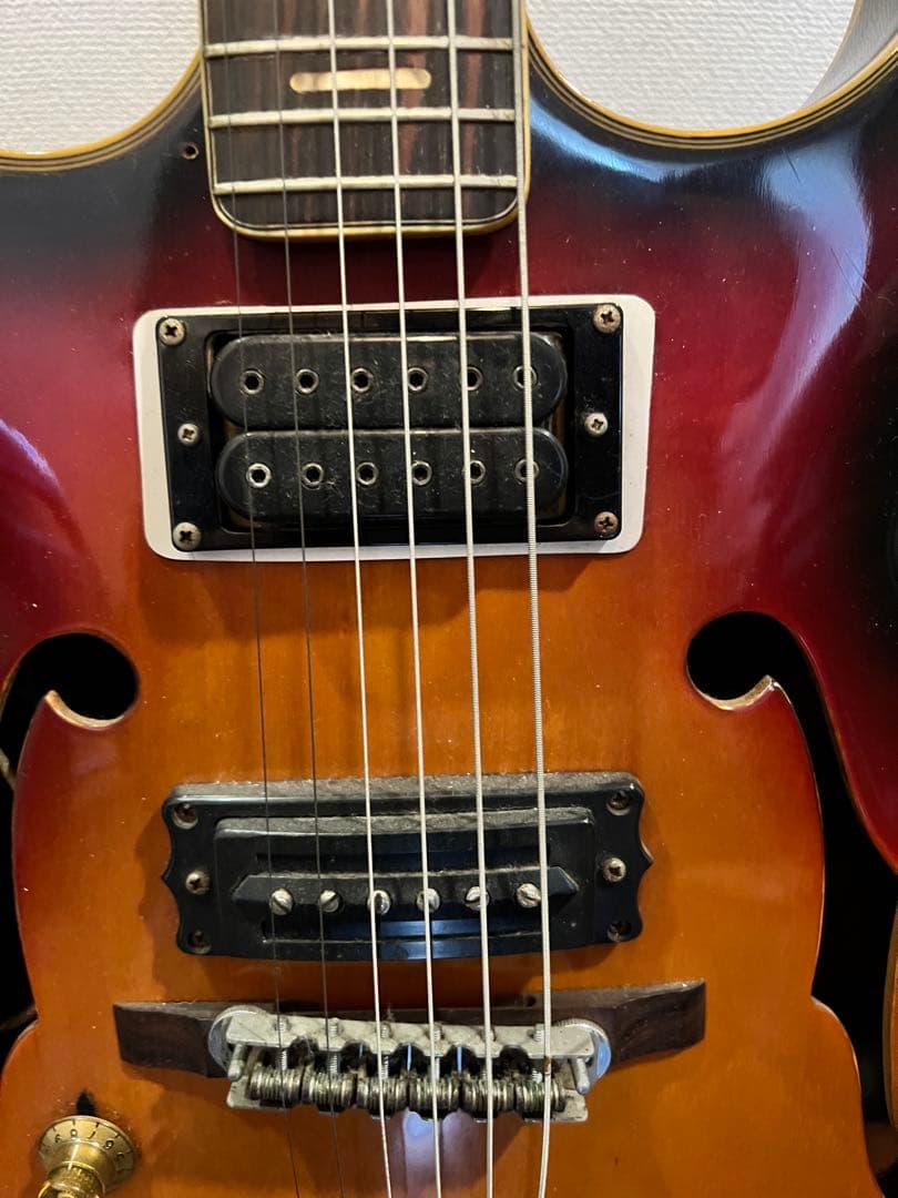 ジャンク　希少個体　左利き用　国産ビザールギター　Honey製　1960代年製