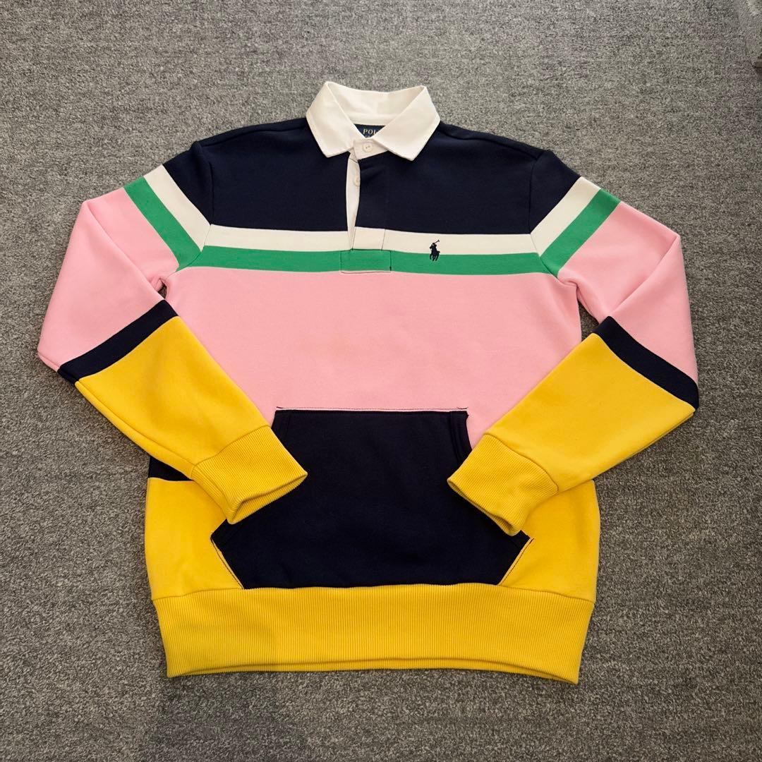 ポロ ラルフ・ローレン ラガーシャツ ネイビー ピンク