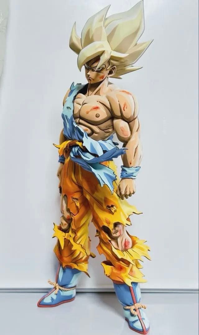 ドラゴンボールフィギュア 伝説の超サイヤ人 孫悟空 リペイント 二次元彩色 2D