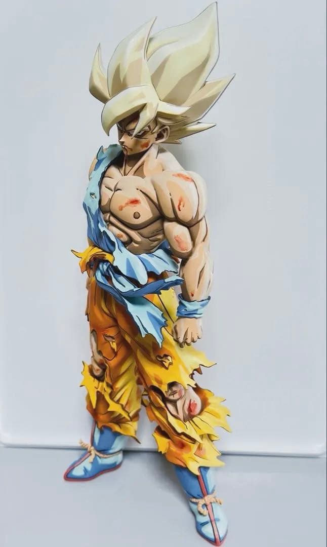 ドラゴンボールフィギュア 伝説の超サイヤ人 孫悟空 リペイント 二次元彩色 2D