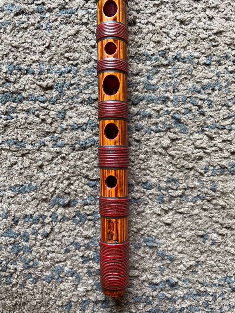篠笛　蘭情管　唄用（ドレミ）朱総藤巻 八本調子
