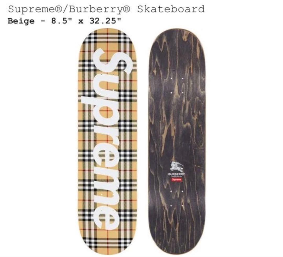 【新品】Supreme Burberry スケートボード デッキ　スケボー