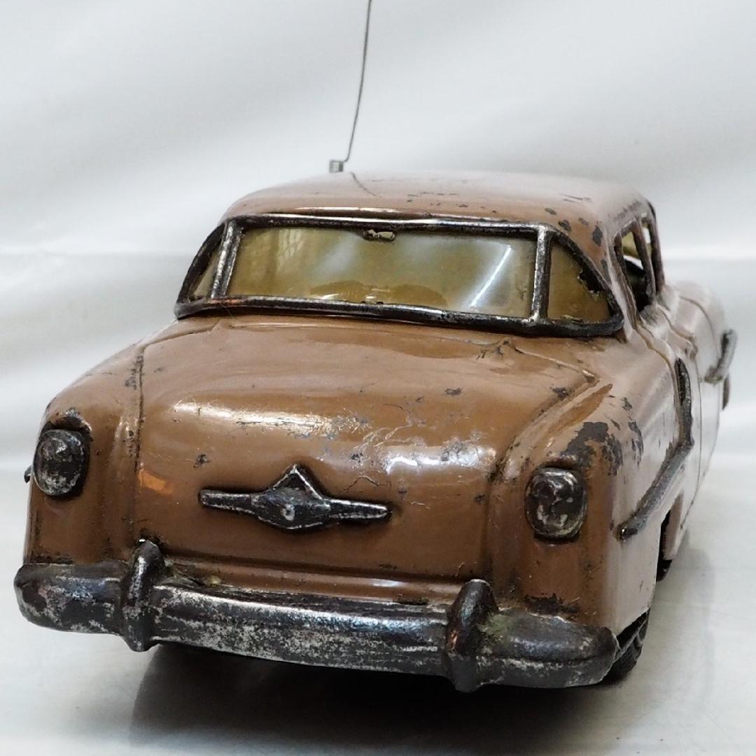 萬代屋【初代トヨペット クラウン薄茶】ブリキtin toy car自動車【箱無】