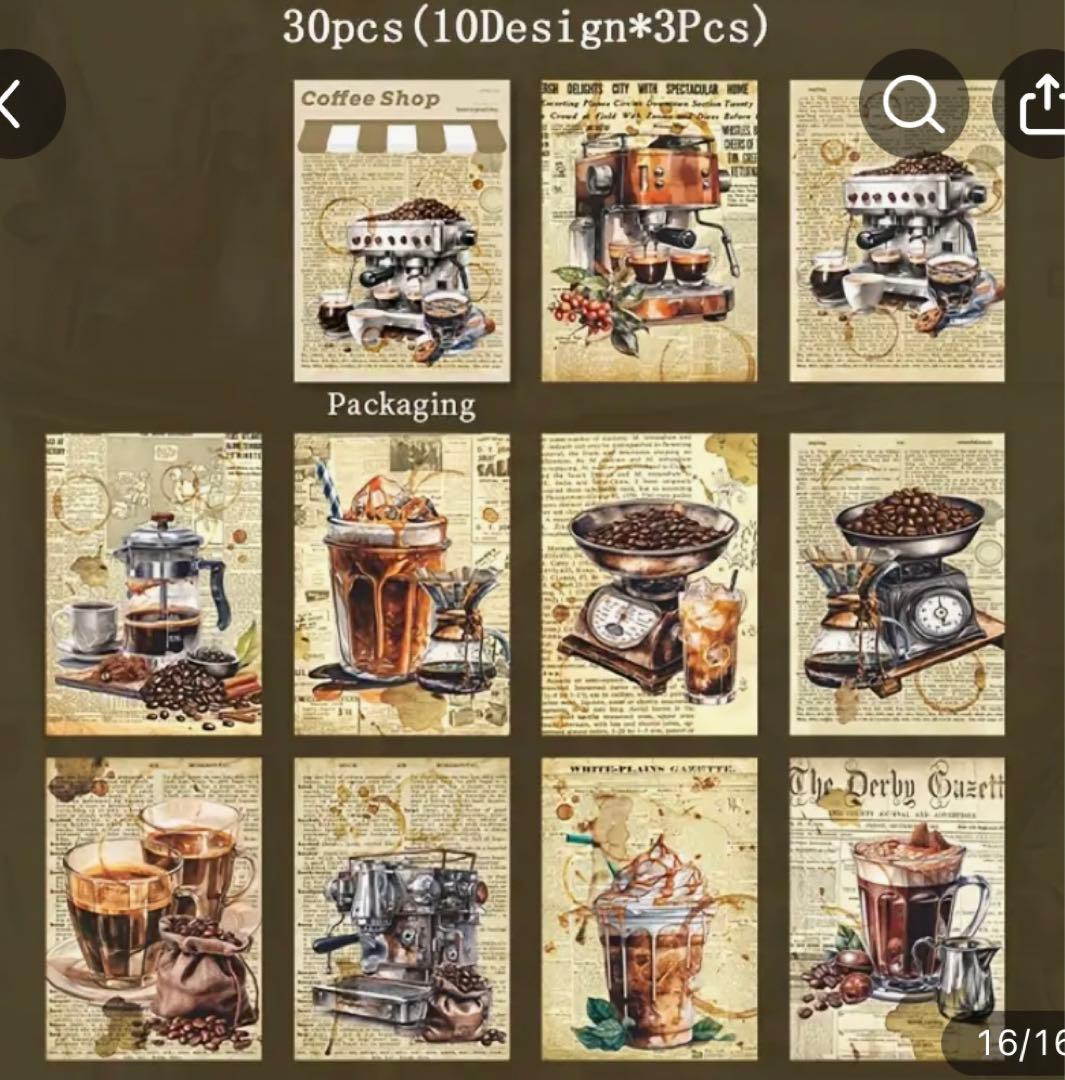 コラージュペーパー コラージュ素材 ジャンクジャーナル素材 30枚