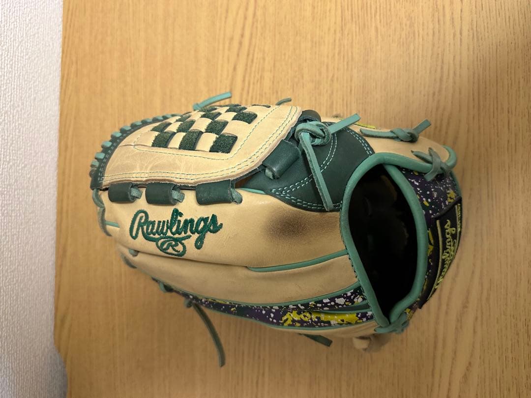 Rawlings Blacky 軟式グローブ クリーム/緑