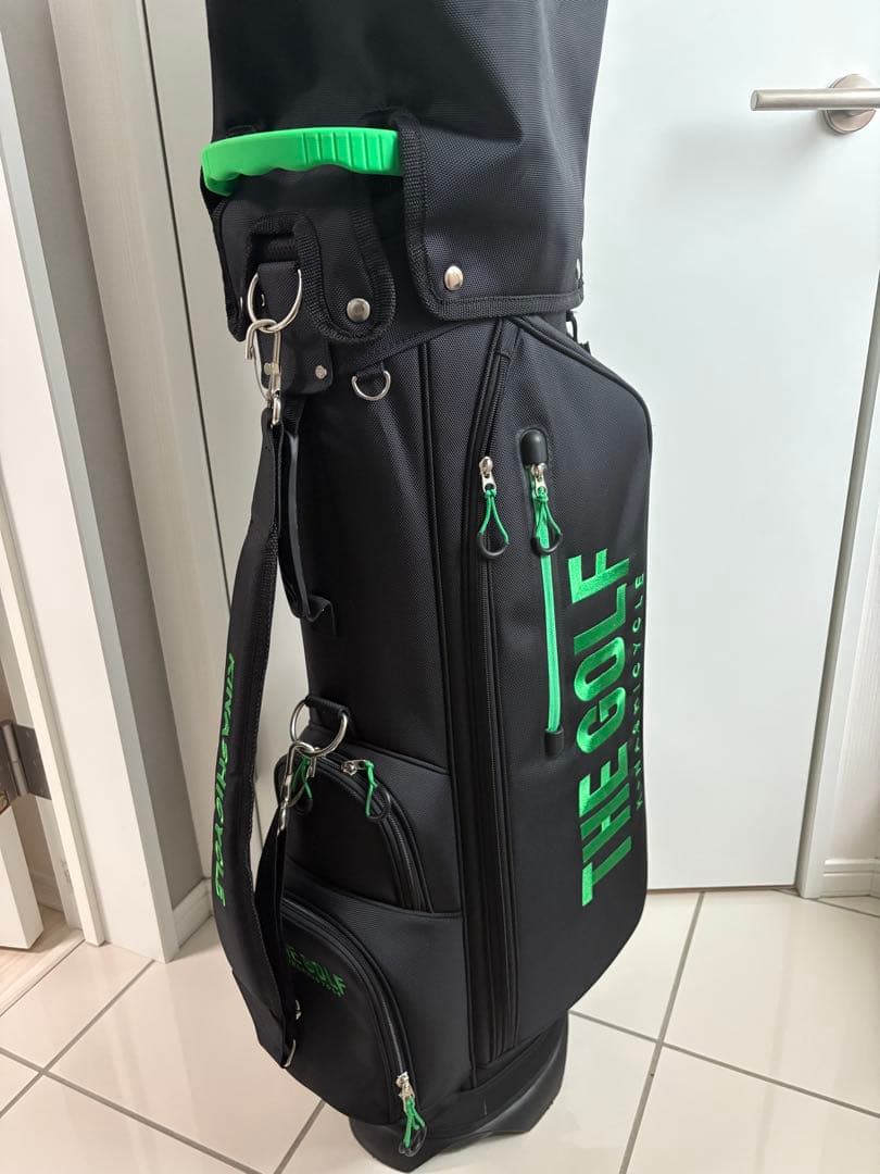 TIE GOLF 木梨サイクル キャディバッグ 黒/緑