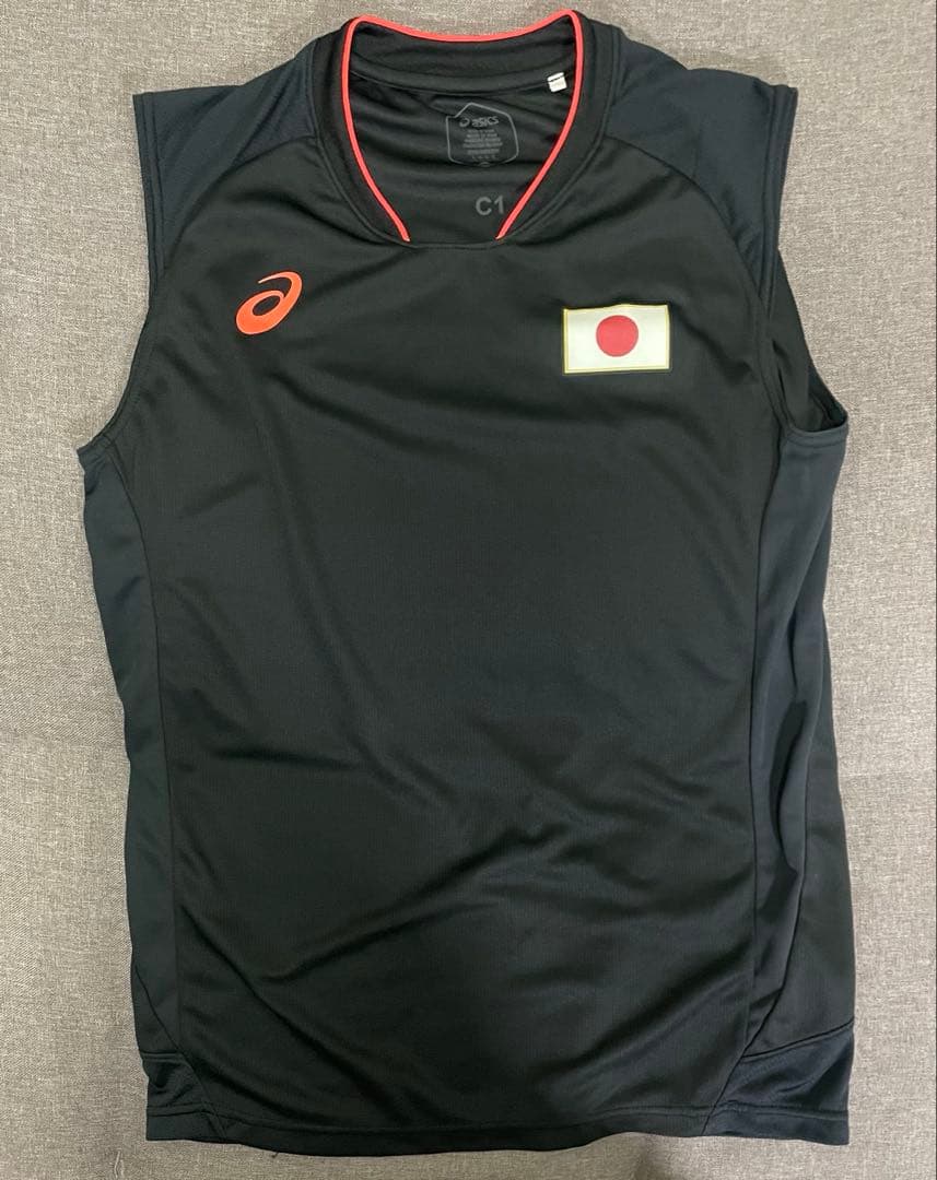 asics 日本代表 バレーボール ナショナルチームモデル L 国旗ワッペン