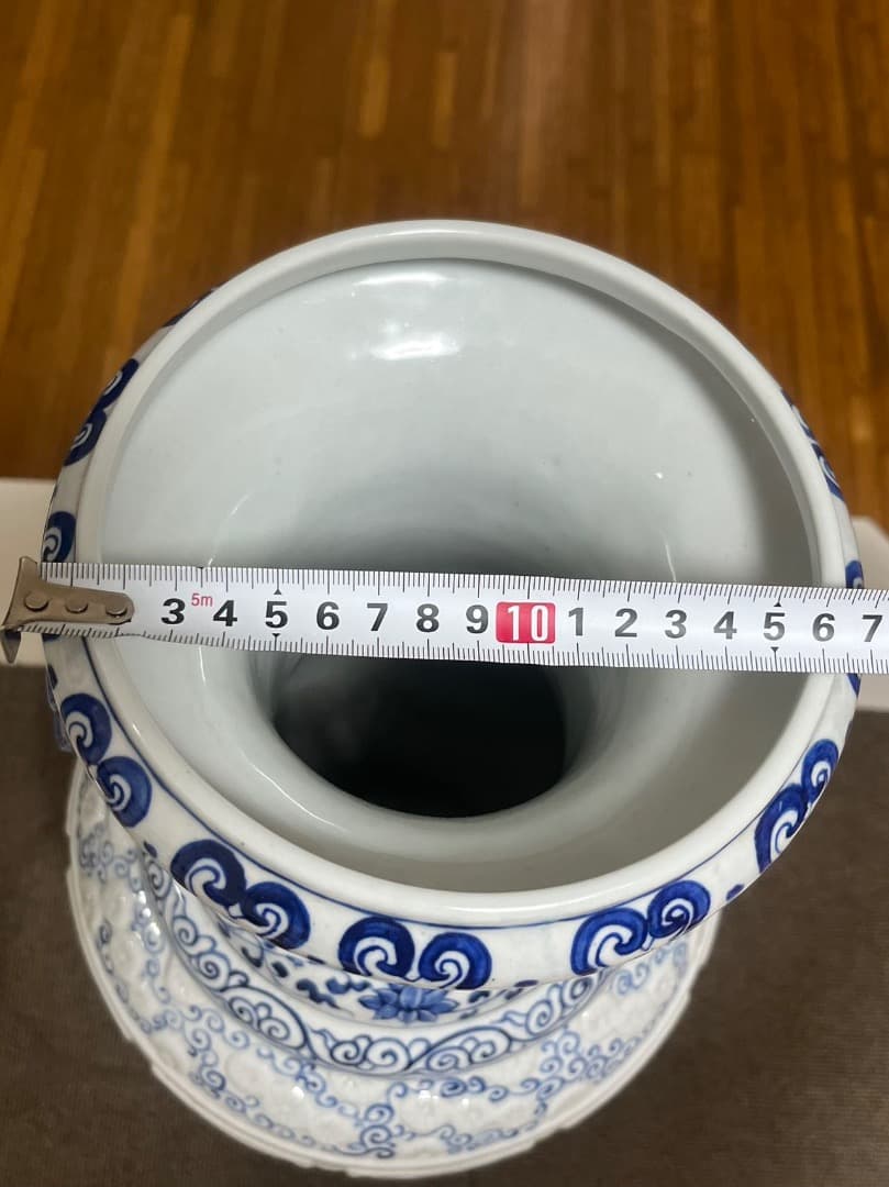 中国美術 清朝清代 青花刀馬人物図紋瓶 美品 陶磁器 装飾品 工芸品 美術品