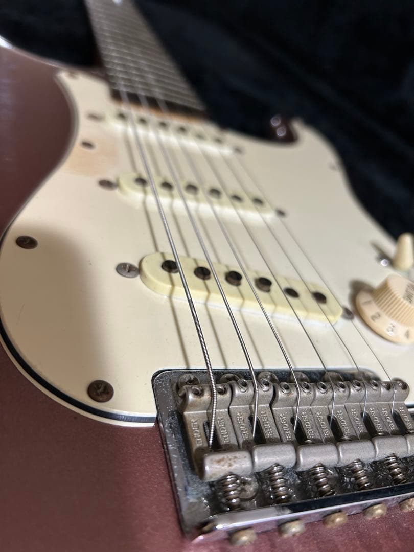 Stratocaster バーガンディミストFenderパーツ多数フレイムネック