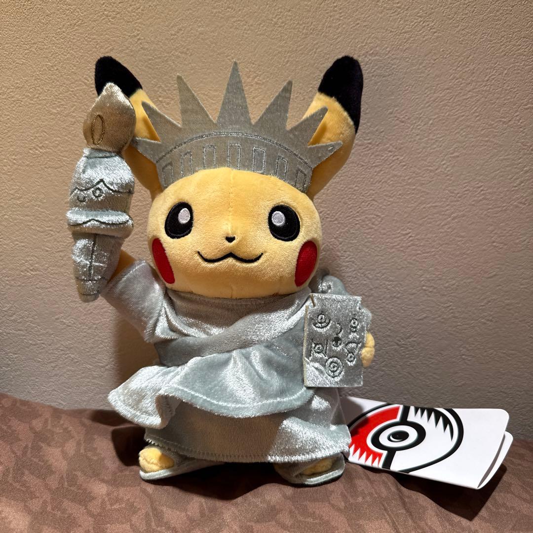 【送料込】ぬいぐるみポケモンピカチュウ自由の女神 ニューヨーク限定