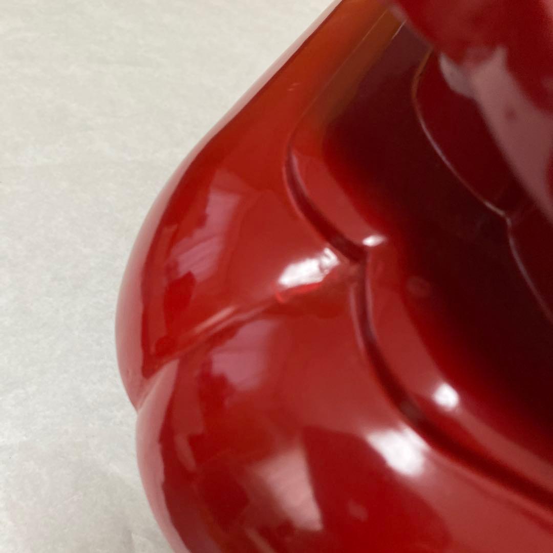 木製どつしりとした台　赤大　黒小未使用