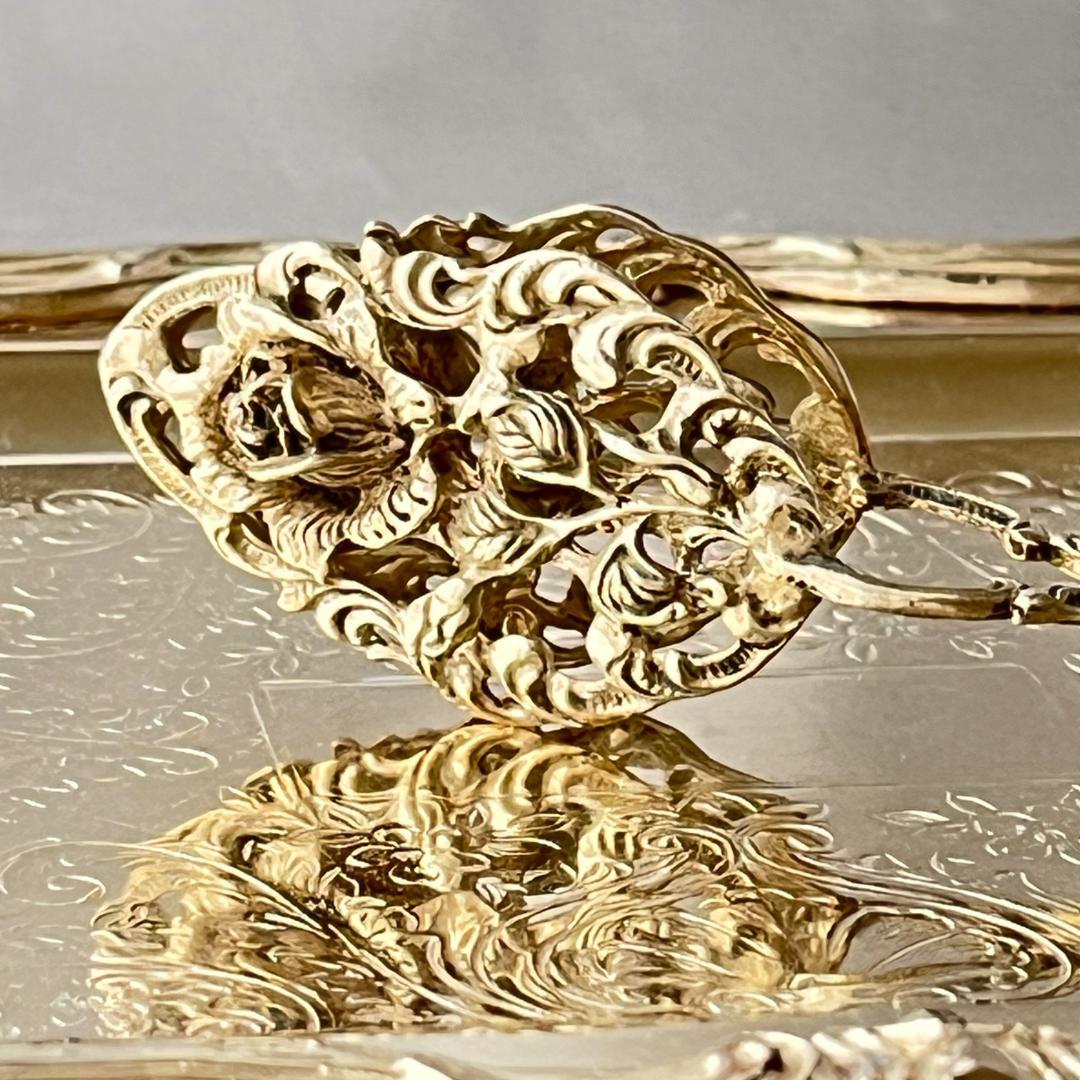 【ドイツ】 薔薇のクッキートング【純銀】 13.5cm