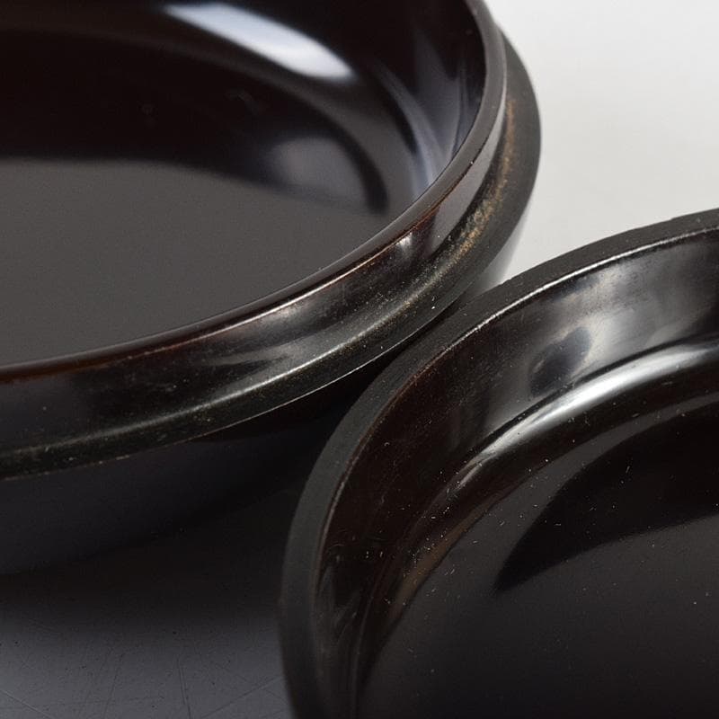 茶道具　塗師　中村宗哲作　織部好　梅鉢香合　松尾流不染斎極め箱　D　R8515