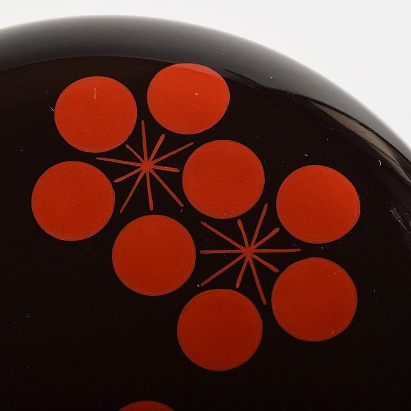 茶道具　塗師　中村宗哲作　織部好　梅鉢香合　松尾流不染斎極め箱　D　R8515