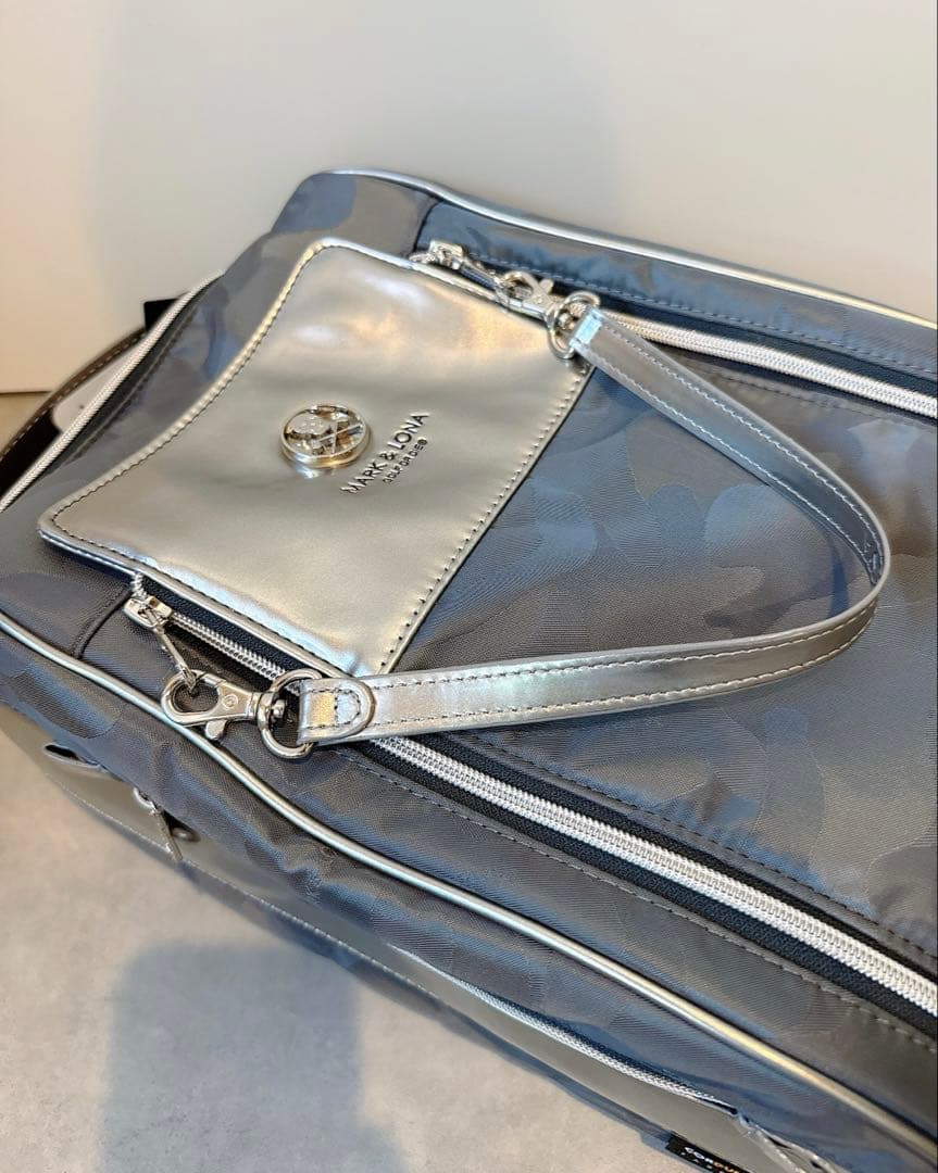 新品 ★ MARK&LONA グレー シューズケース バッグ マーク&ロナ 靴