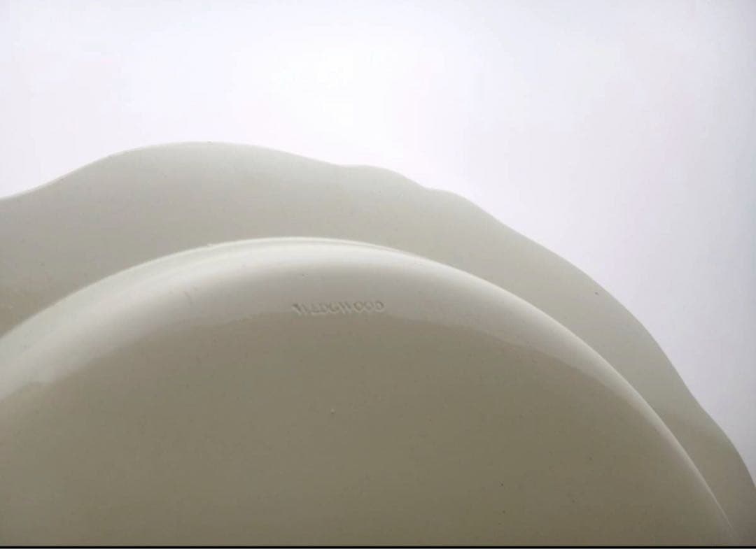 大きいサイズの初期ウェッジウッド　花リム皿 19世紀 ◆ アンティーク プレート