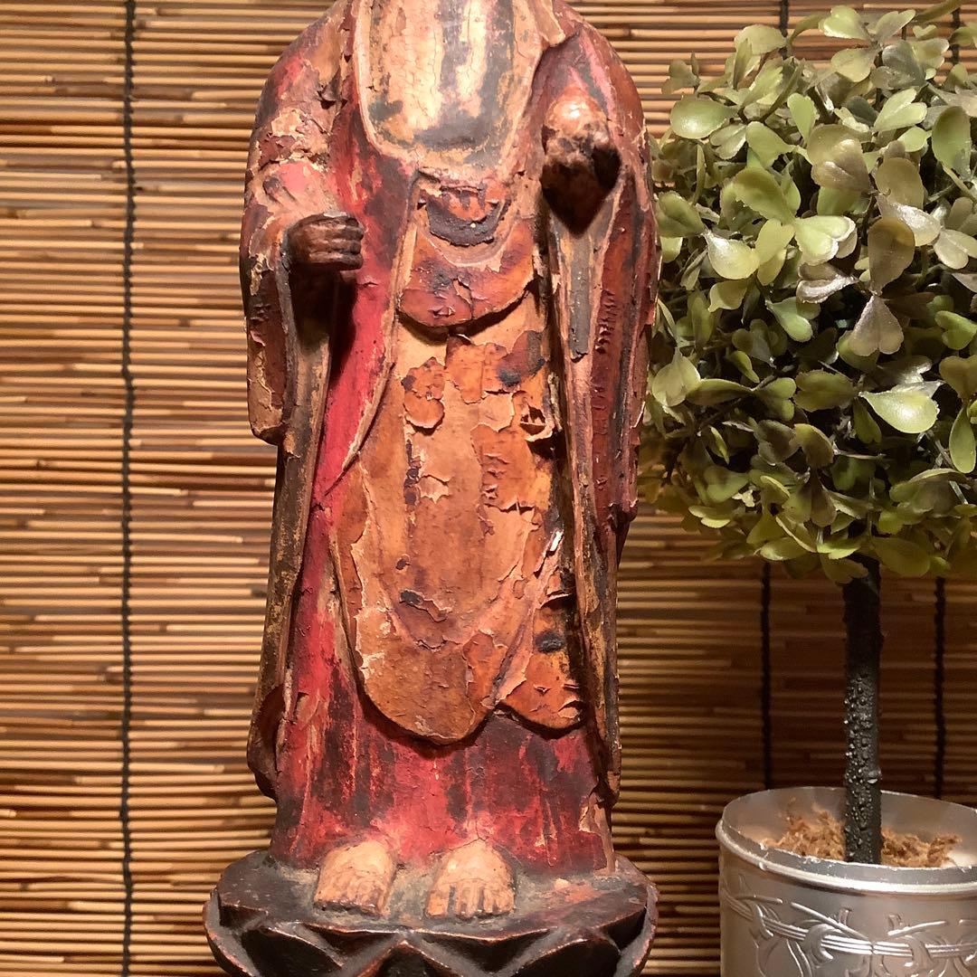 平安〜室町「如意宝珠地蔵菩薩」六道一尊・地蔵菩薩本願経・大乗大集地蔵・木彫彩色