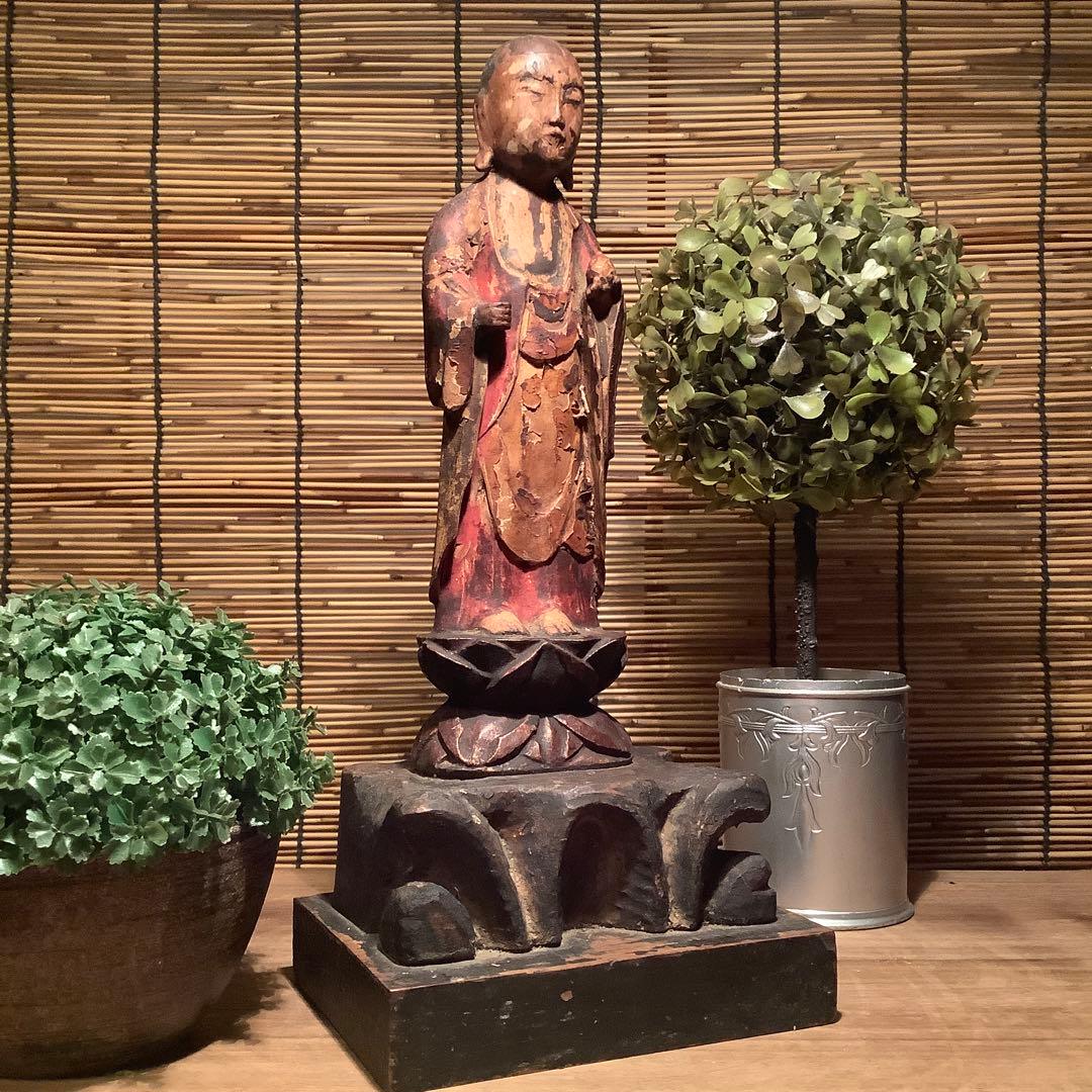 平安〜室町「如意宝珠地蔵菩薩」六道一尊・地蔵菩薩本願経・大乗大集地蔵・木彫彩色