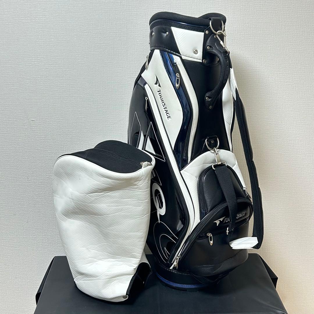 ツアーステージ ViQ 2021 キャディバッグ 9型 ブラック／ホワイト