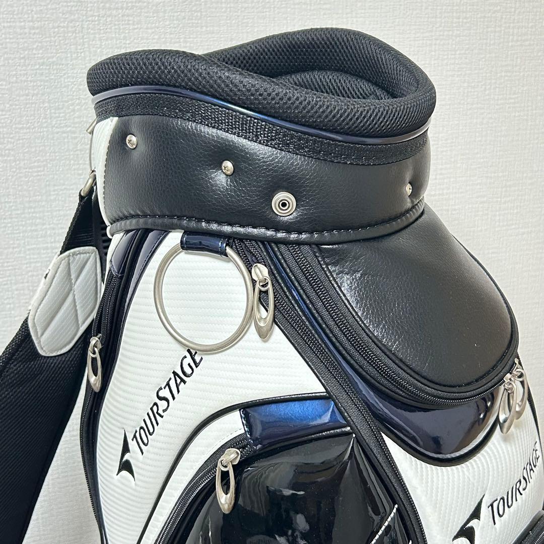 ツアーステージ ViQ 2021 キャディバッグ 9型 ブラック／ホワイト